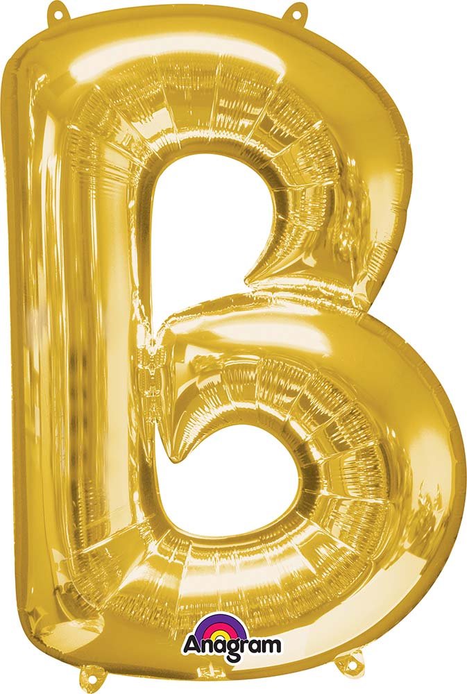 33'' LETTER B GOLD - JJ's Party House: Birthday, Balloons & Custom Party Favors