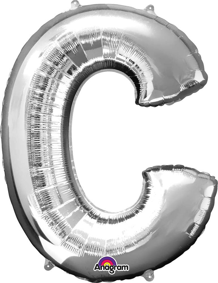 33'' LETTER C SILVER - JJ's Party House: Birthday, Balloons & Custom Party Favors