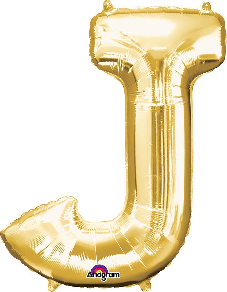 33'' LETTER J GOLD - JJ's Party House: Birthday, Balloons & Custom Party Favors