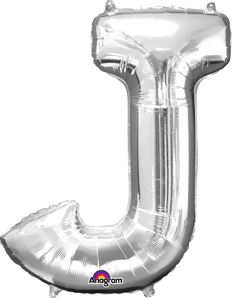 33'' LETTER J SILVER - JJ's Party House: Custom Party Favors, Napkins & Cups