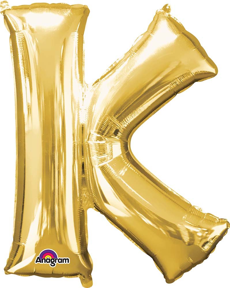 33'' LETTER K GOLD - JJ's Party House: Birthday, Balloons & Custom Party Favors