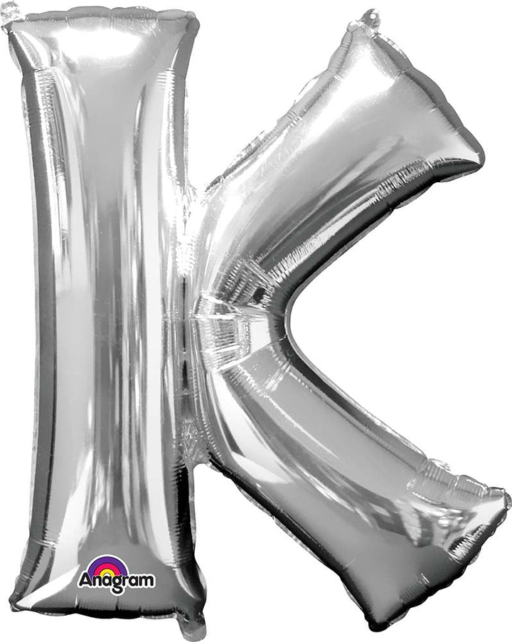 33'' LETTER K SILVER - JJ's Party House: Birthday, Balloons & Custom Party Favors