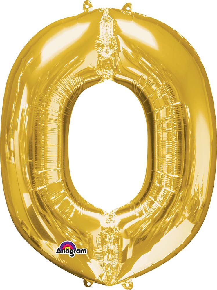 33'' LETTER O GOLD - JJ's Party House: Birthday, Balloons & Custom Party Favors