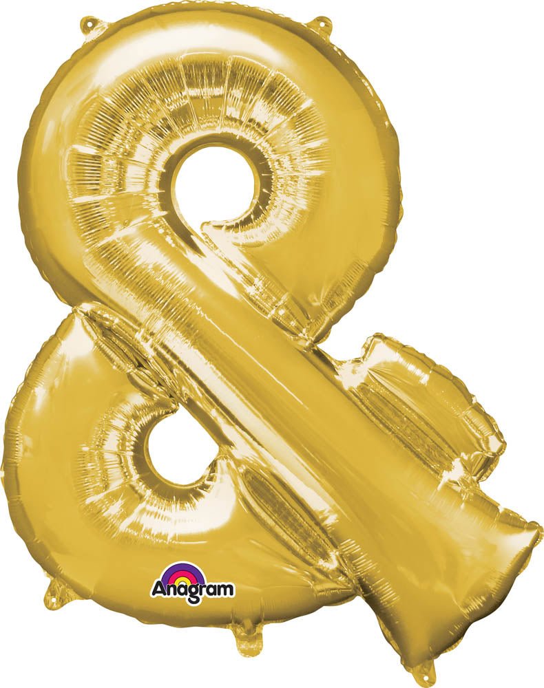 38" SYMBOL AMPERSAND GOLD - JJ's Party House