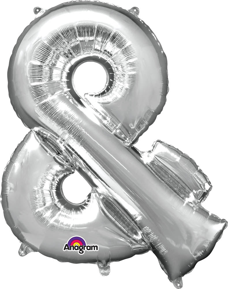 38" SYMBOL AMPERSAND SILVER - JJ's Party House