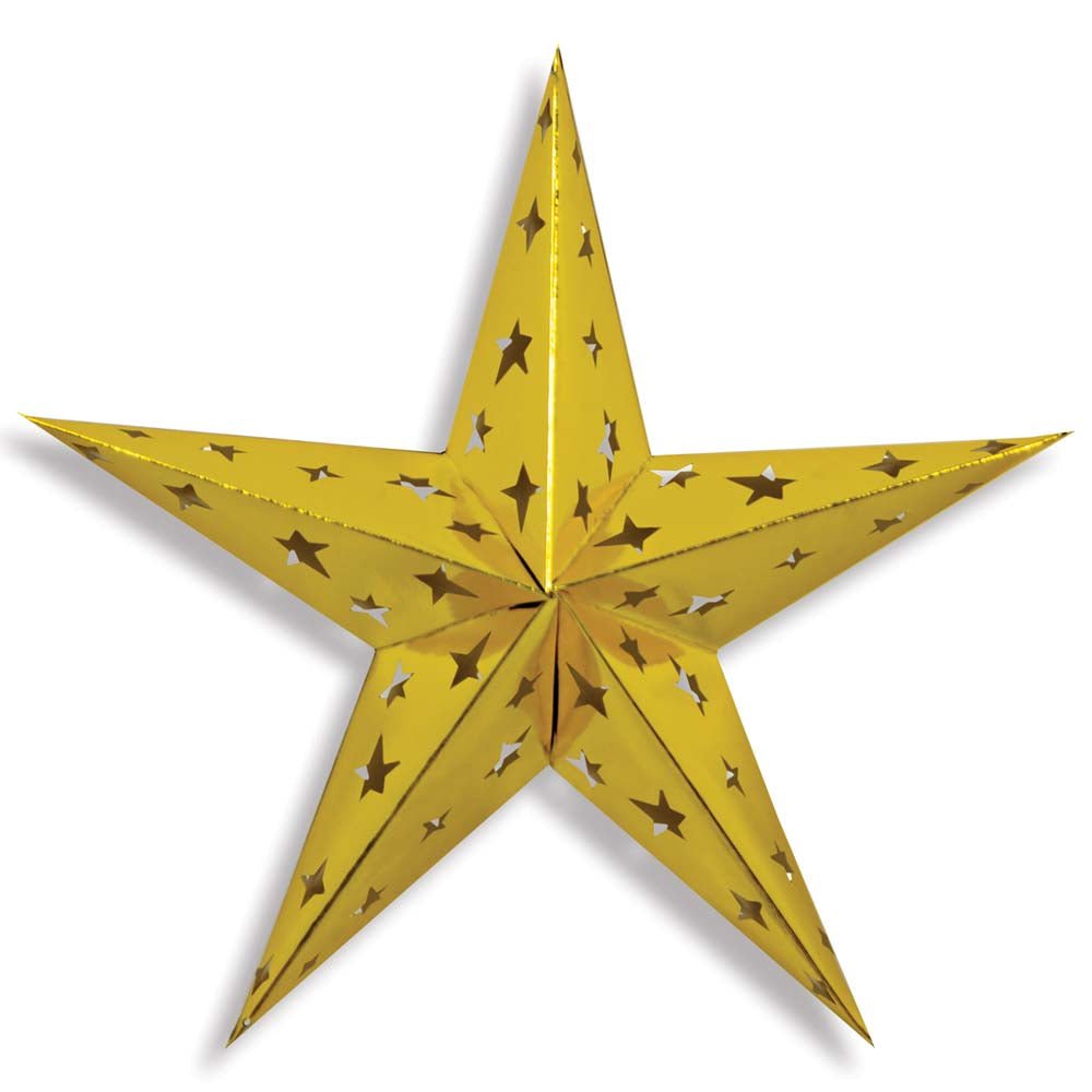 3D Gold Foil Star 24in - JJ's Party House: Custom Party Favors, Napkins & Cups