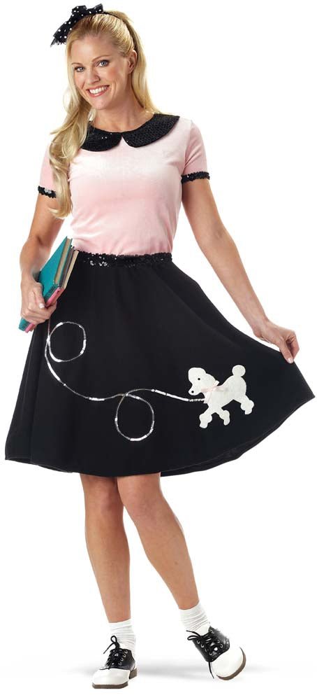 50'S Hop W/Poodle Skirt / Adul - JJ's Party House: Custom Party Favors, Napkins & Cups