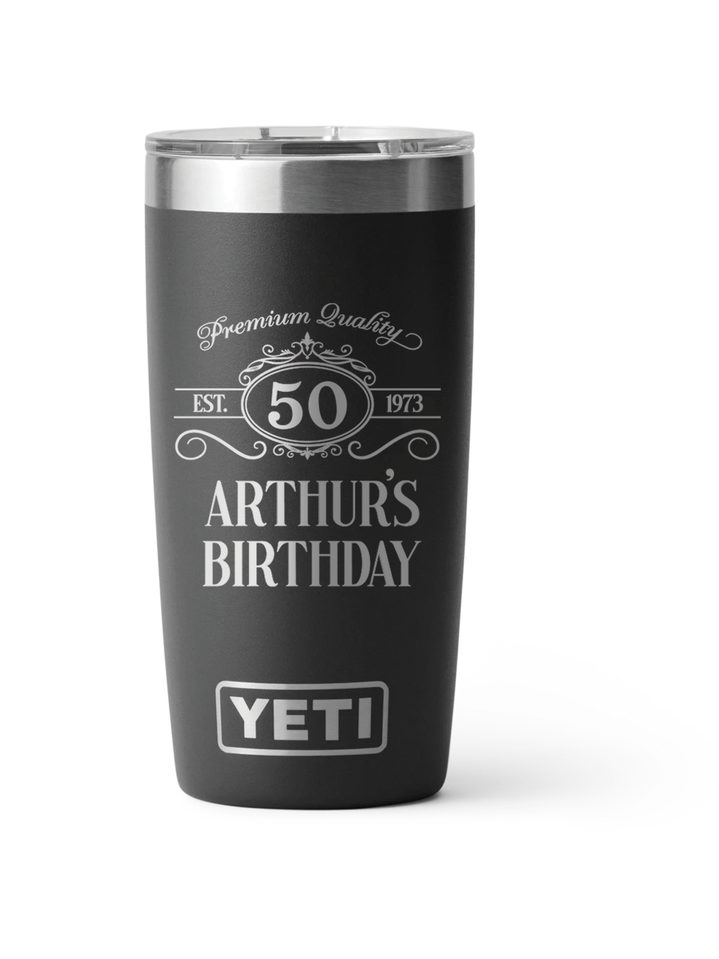 Yeti Personalized 20oz Laser Engraved Birthday Gift for Men and Women