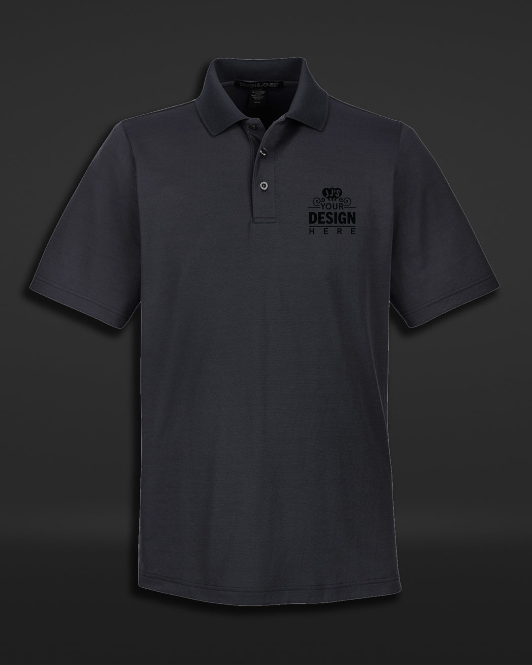 Men's CrownLux Performance® Plaited Embroidered Polo by Devon & Jones