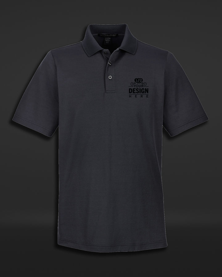 Men's CrownLux Performance® Plaited Embroidered Polo by Devon & Jones
