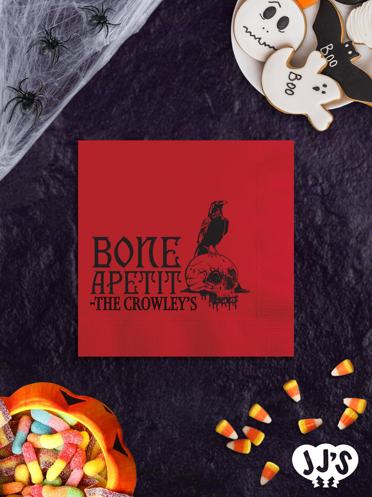 Bone Apetit Personalized Halloween Napkins