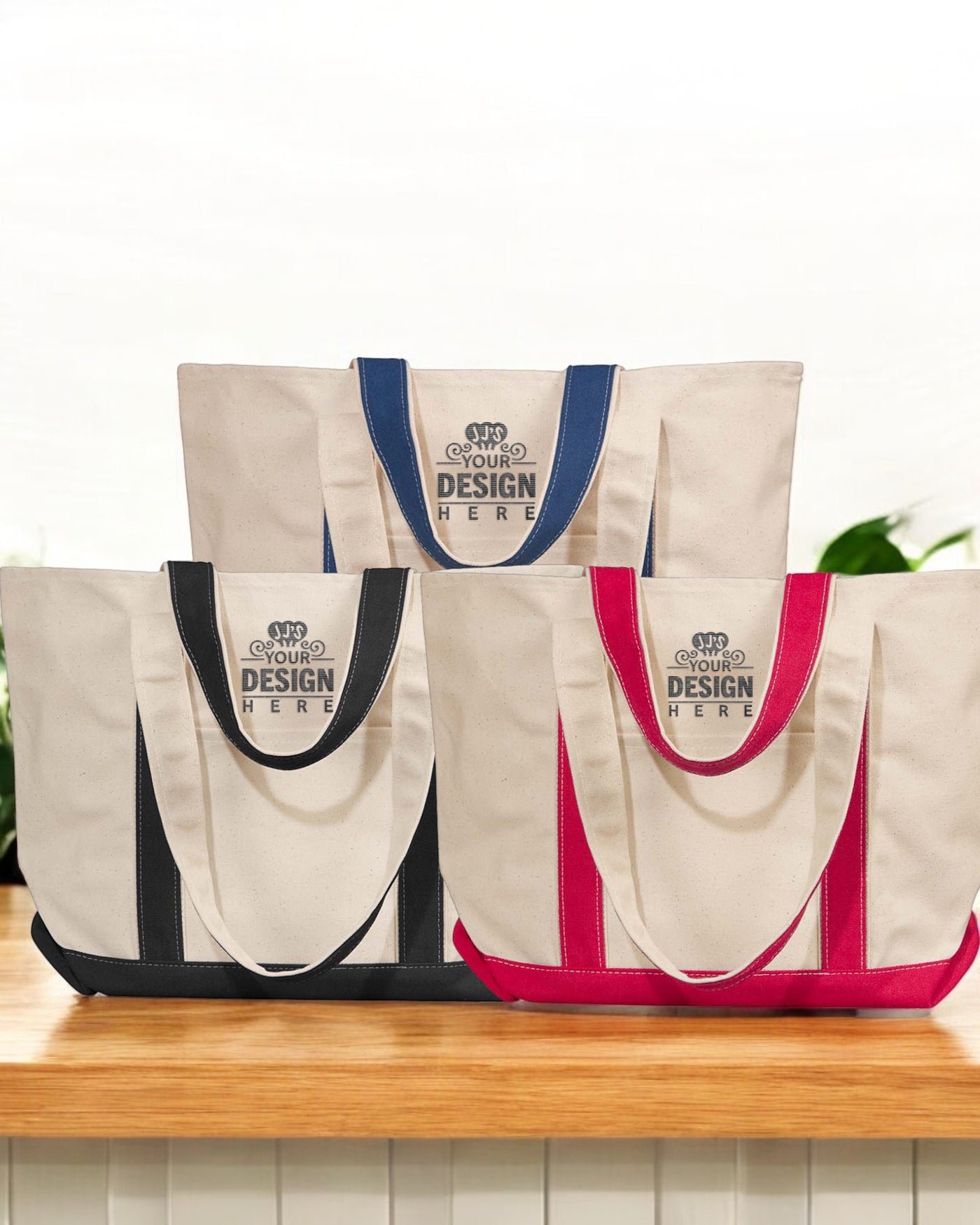 Design Your Own Personalized Embroidered Canvas Tote Bags