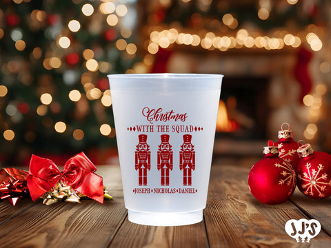 Christmas with the Squad Plastic Frosted Flex Cups