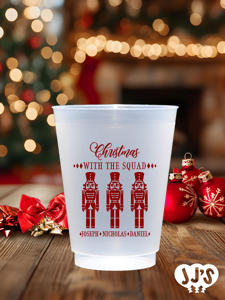 Christmas with the Squad Plastic Frosted Flex Cups