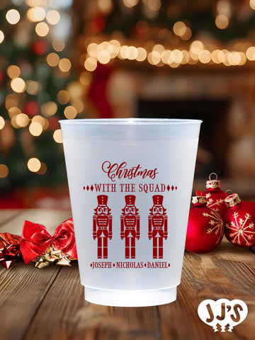 Christmas with the Squad Plastic Frosted Flex Cups