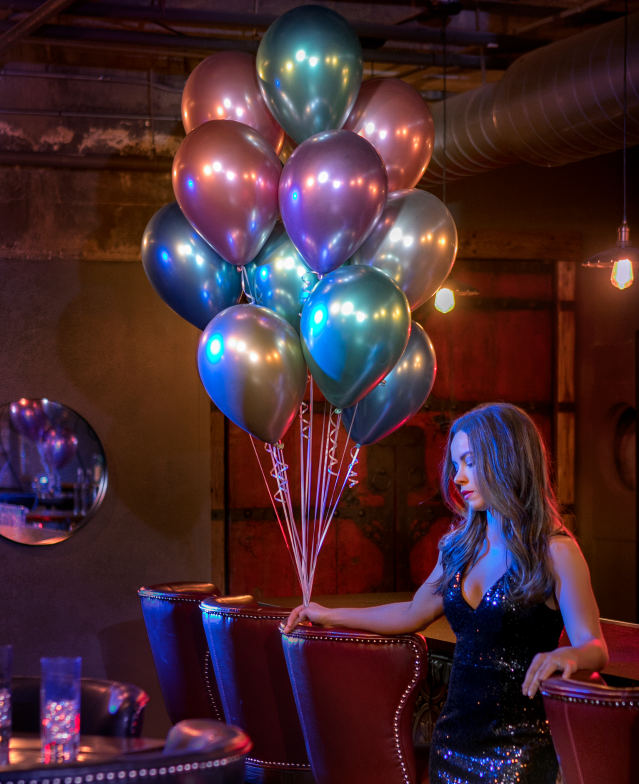 Chrome Balloons, latex balloons, jjs party house, mcallen,