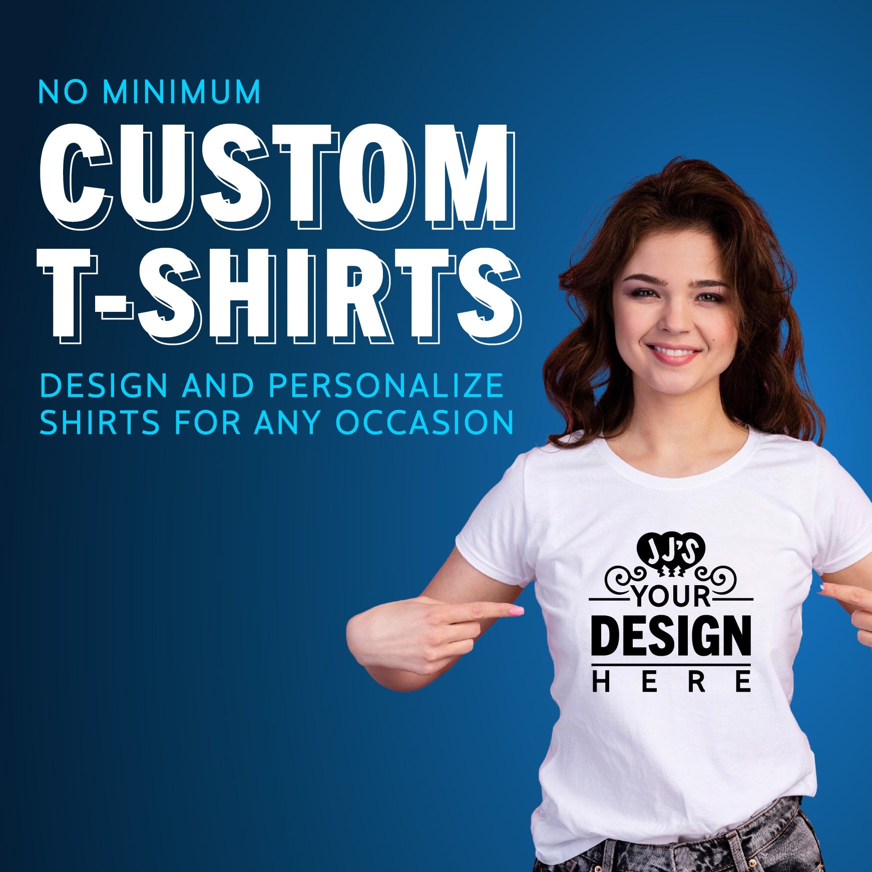 Custom Tshirts No Minimums Near Me for Kids and Adults at JJs Party House McAllen
