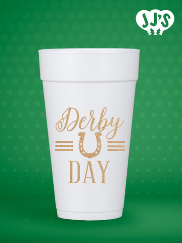 Kentucky Derby Party Cups: Derby Day Horseshoe Custom Styrofoam Cups