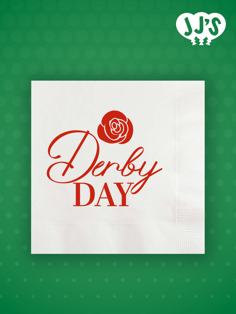 Kentucky Derby Party Custom Napkins: Derby Day Rose Custom Napkins