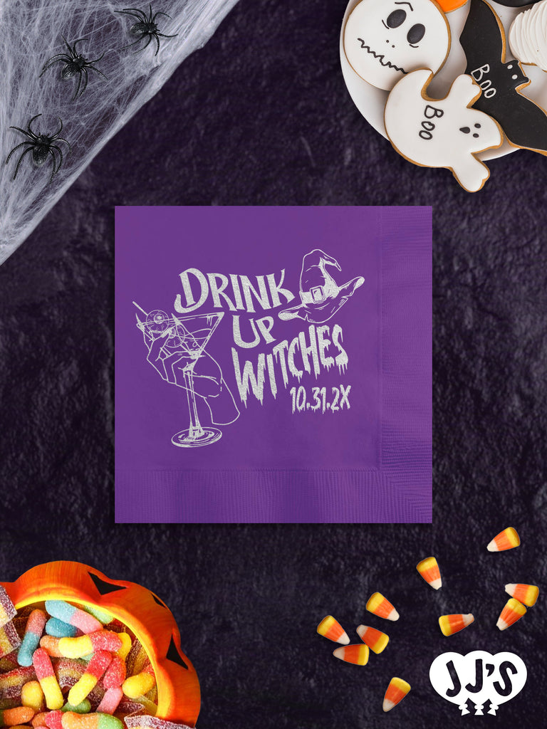 Drink Up Witches Personalized Halloween Napkins