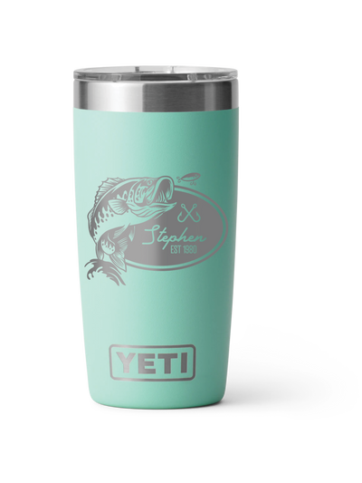 Yeti 20oz Personalized Tumbler Gift for Fishing, Fisherman, Fly Fishing, Beach, Lake or Ocean Enthusiast