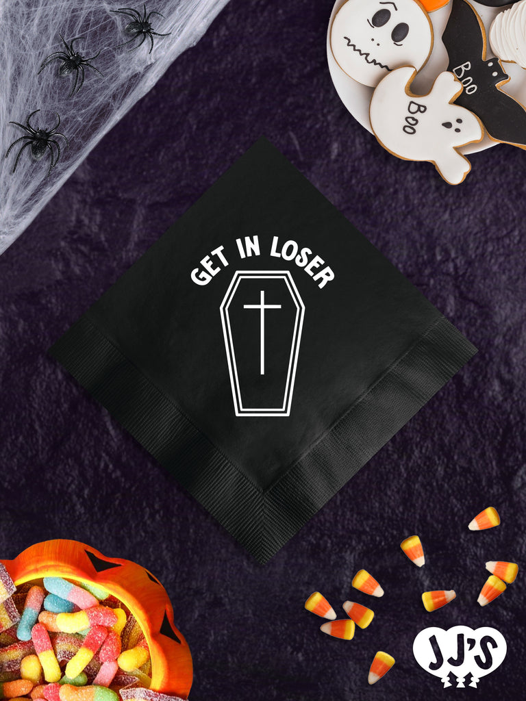 Get in Loser Personalized Halloween Napkins