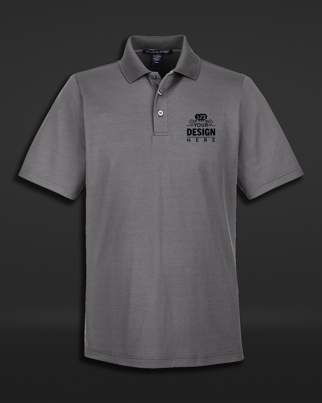 Men's CrownLux Performance® Plaited Embroidered Polo by Devon & Jones