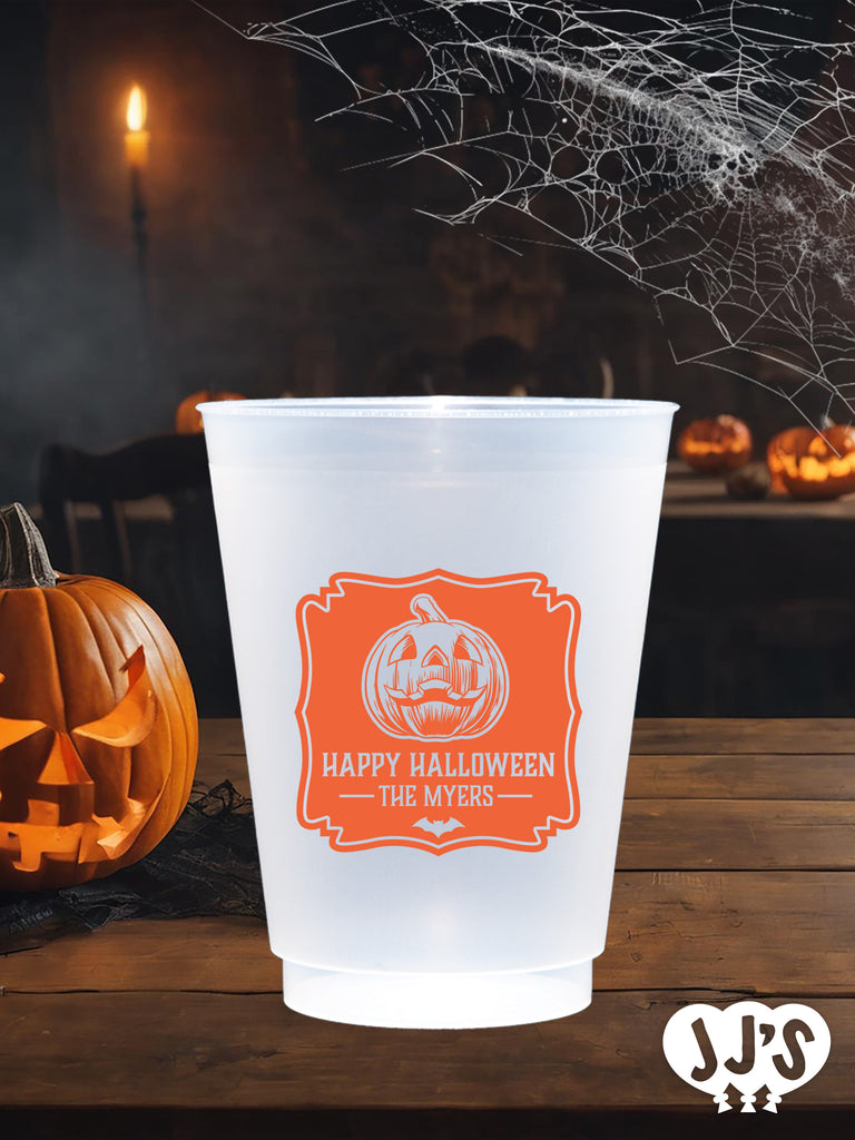 Halloween Pumpkin Custom Frosted Cups