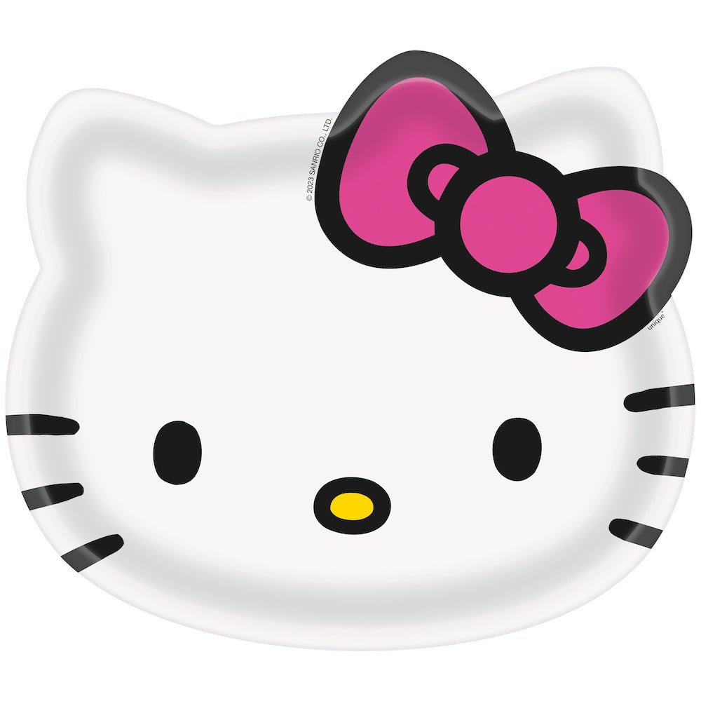 Hello Kitty Die Cut 8in Paper Plates, 8ct - JJ's Party House: Birthday, Balloons & Custom Party Favors