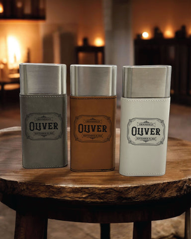 Personalized Cigar Leather Cases: Groomsman Gift - The Oliver Design