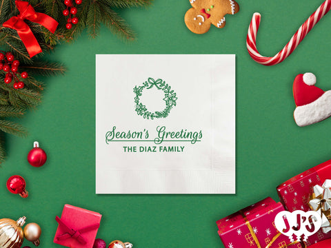 Season's Greetings Holiday Napkins