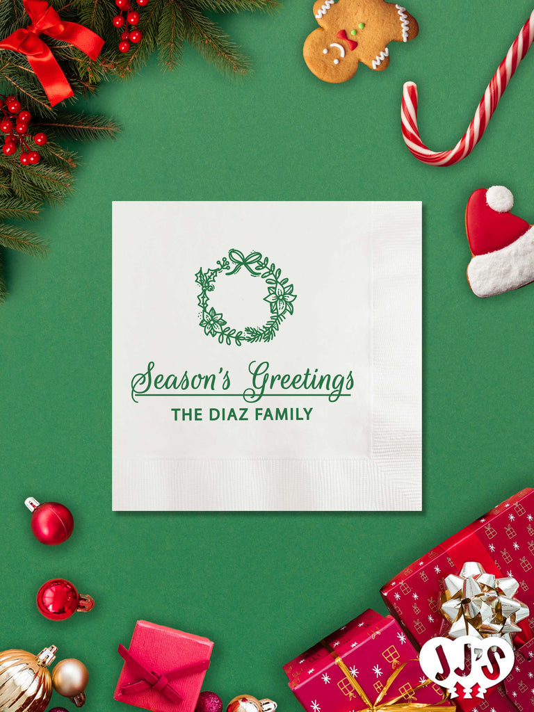 Season's Greetings Holiday Napkins