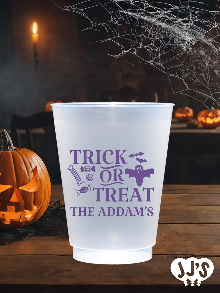 Trick or Treat Halloween Custom Frosted Cups