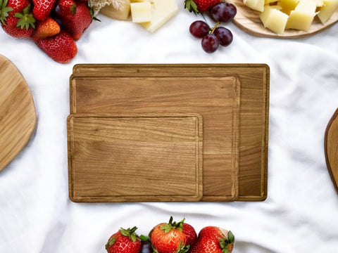 Personalized Crossing Hooks Walnut Cutting Board