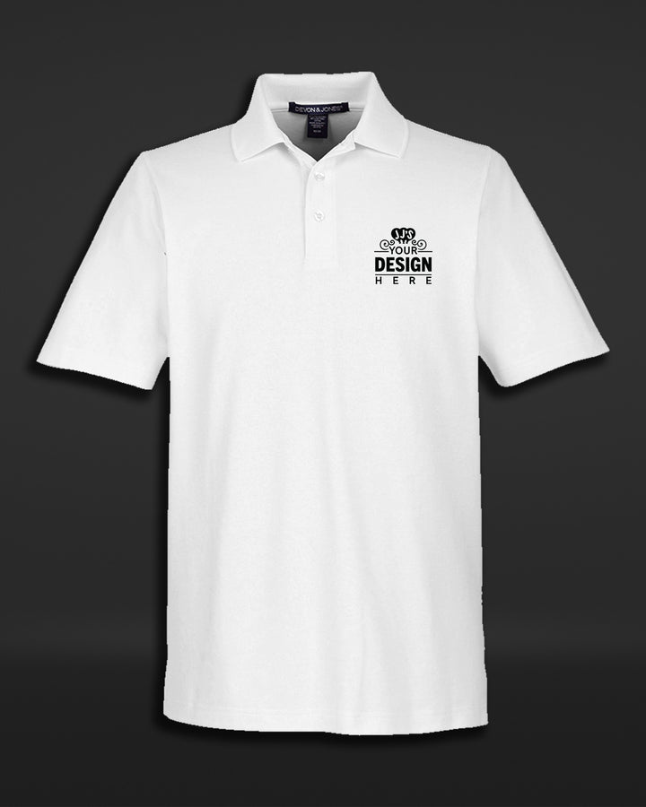 Men's CrownLux Performance® Plaited Embroidered Polo by Devon & Jones