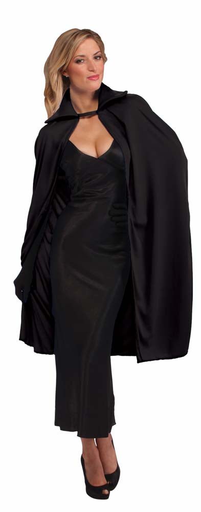 Adult Black Long Cape 45" - JJ's Party House: Custom Party Favors, Napkins & Cups