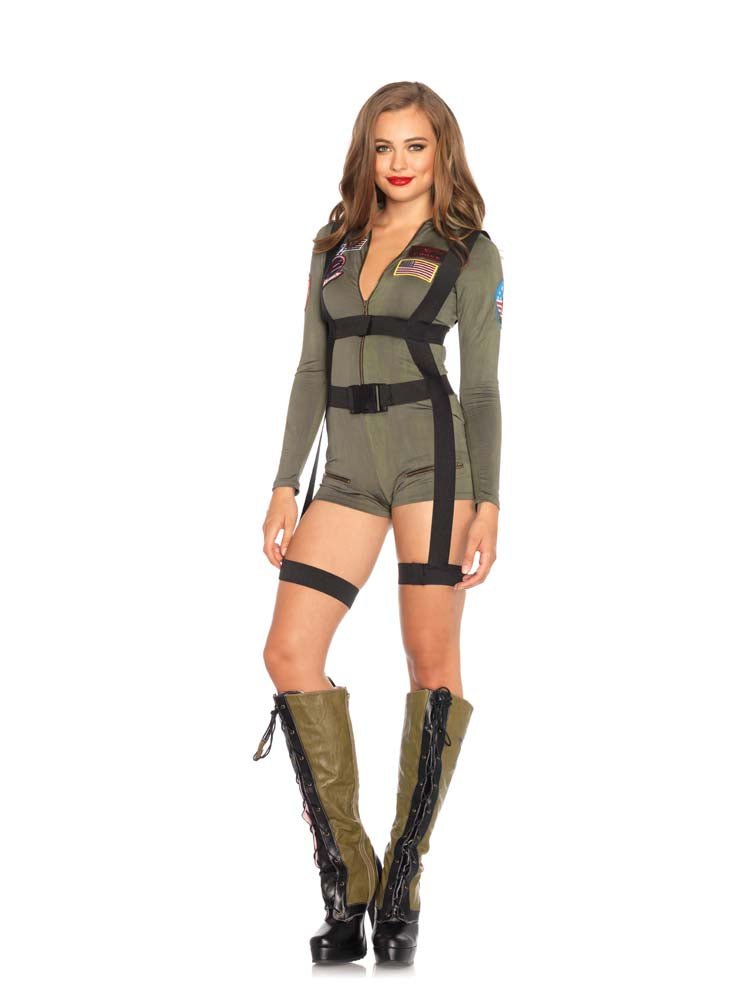 Adult Top Gun Romper Costume - JJ's Party House: Birthday, Balloons & Custom Party Favors