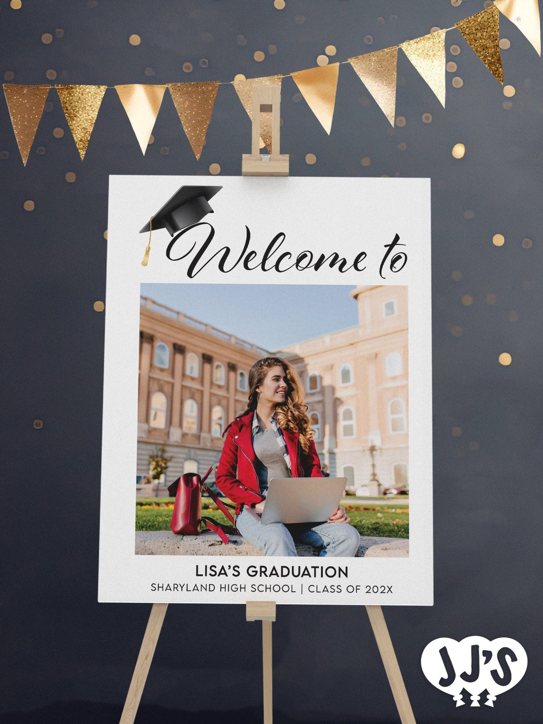 Al Fresco Portrait Graduation Welcome Sign - JJ's Party House McAllen, TX