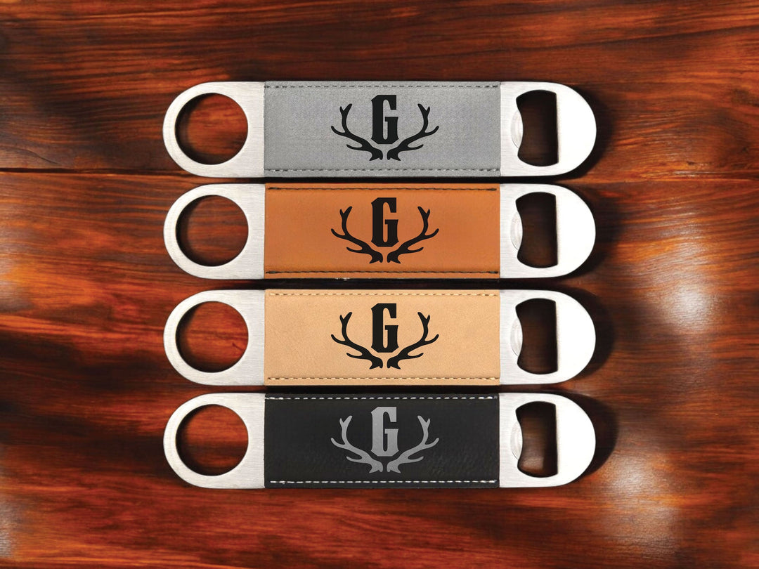 Antler Monogram Custom Bottle Opener - JJ's Party House: Birthday, Balloons & Custom Party Favors