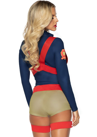 Womens Sexy Hot Zone Honey Firefighter Costume