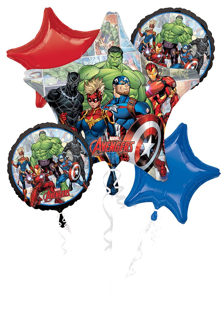 Avengers Powers Unite Balloon Bouquet - JJ's Party House: Birthday, Balloons & Custom Party Favors