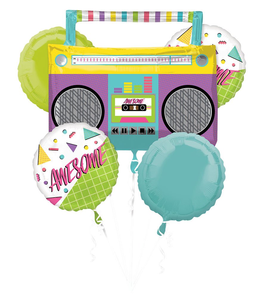 Awesome 80s Party Balloon Bouquet - JJ's Party House: Birthday, Balloons & Custom Party Favors