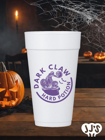 Dark Claw Halloween Personalized Styrofoam Cups