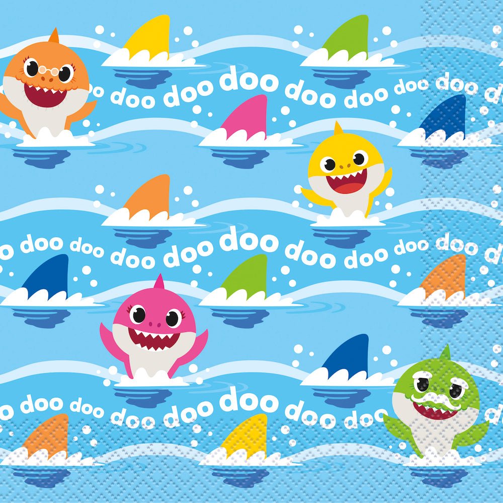 Baby Shark Lunch Napkins 16ct - JJ's Party House McAllen, TX