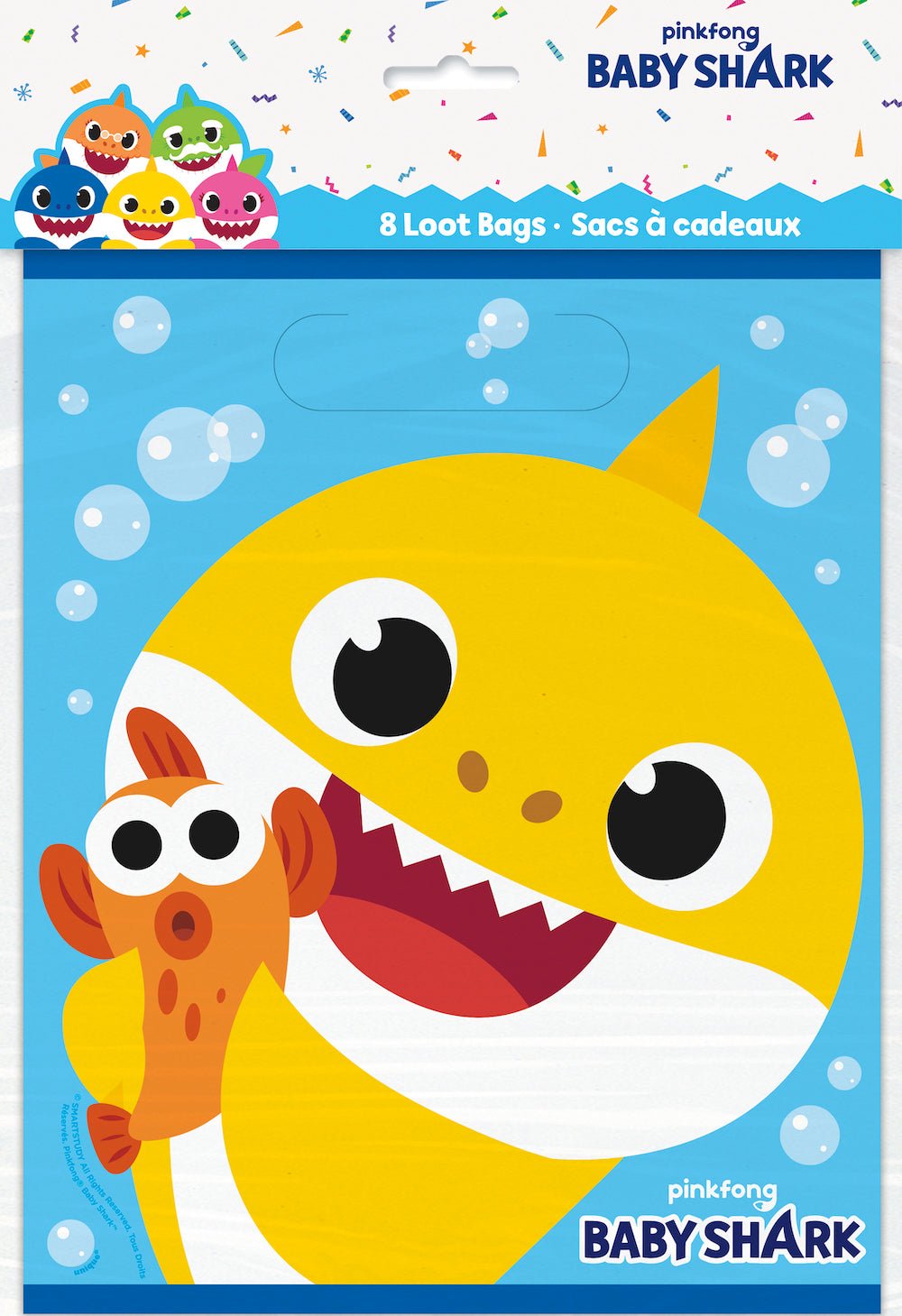 Baby Shark Party Favor Bags 8ct - JJ's Party House McAllen, TX