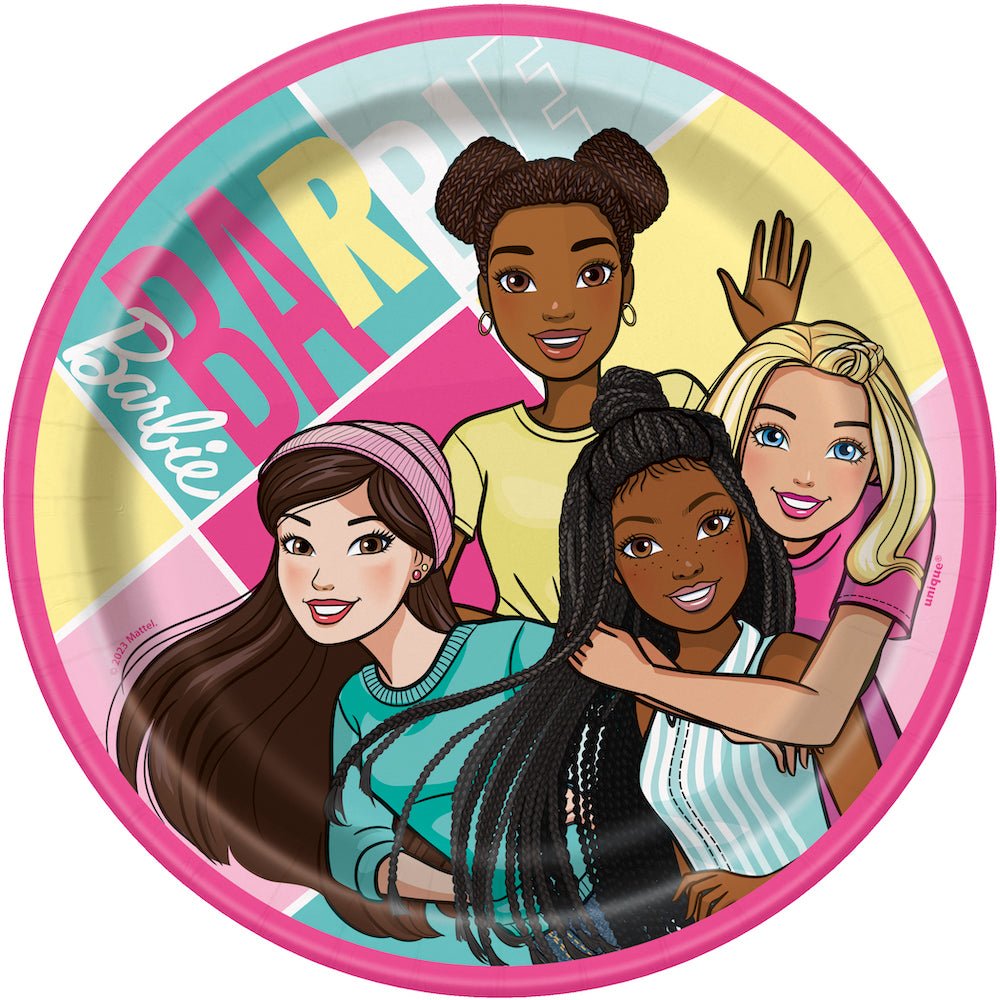Barbie 7" Dessert Plates 8ct - JJ's Party House McAllen, TX