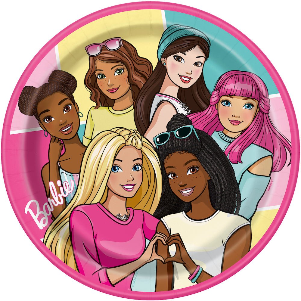 Barbie 9" Lunch Plates 8ct - JJ's Party House McAllen, TX