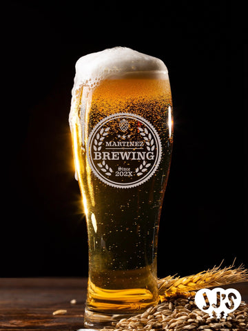 Barley Brewing Custom Beer Glasses - JJ's Party House: Custom Party Favors, Napkins & Cups