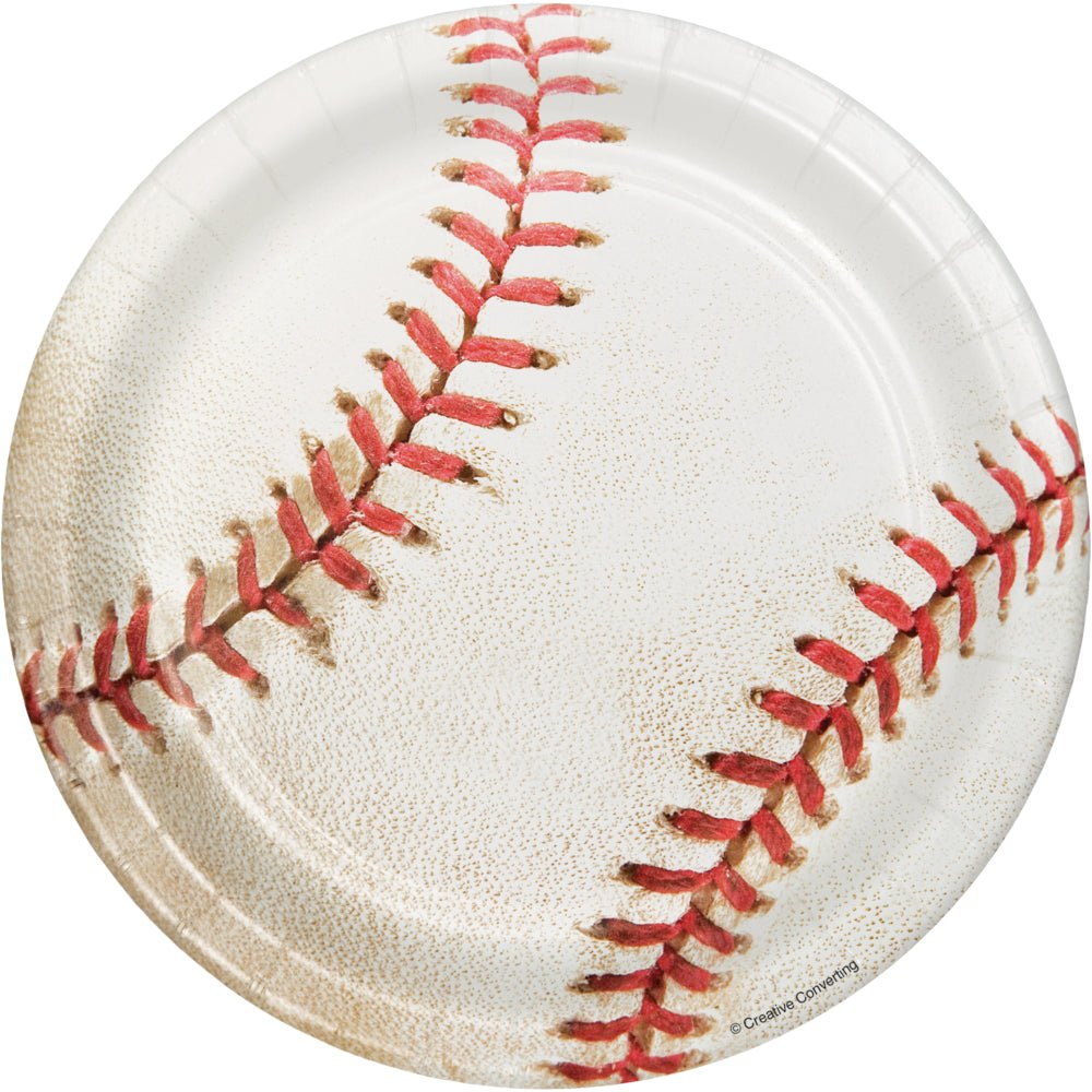 Baseball 7" Dessert Plates 8ct - JJ's Party House McAllen, TX