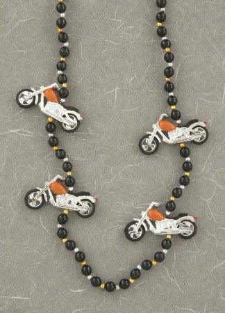 Beads-Orange/Blk Motorcycle - JJ's Party House: Custom Party Favors, Napkins & Cups